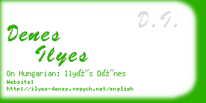 denes ilyes business card
